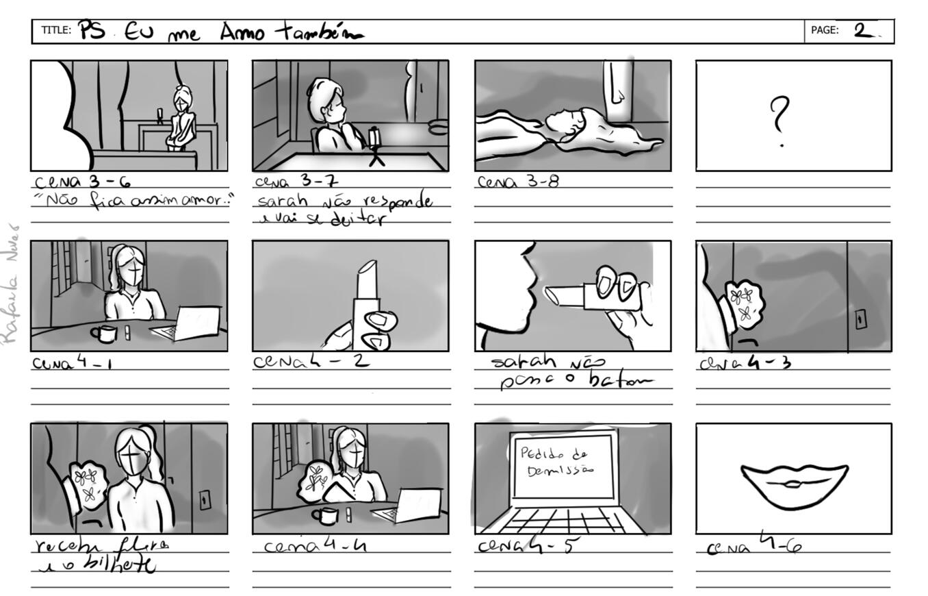 Storyboard Episódio 1 da Websérie, PS: Eu Também me Amo
